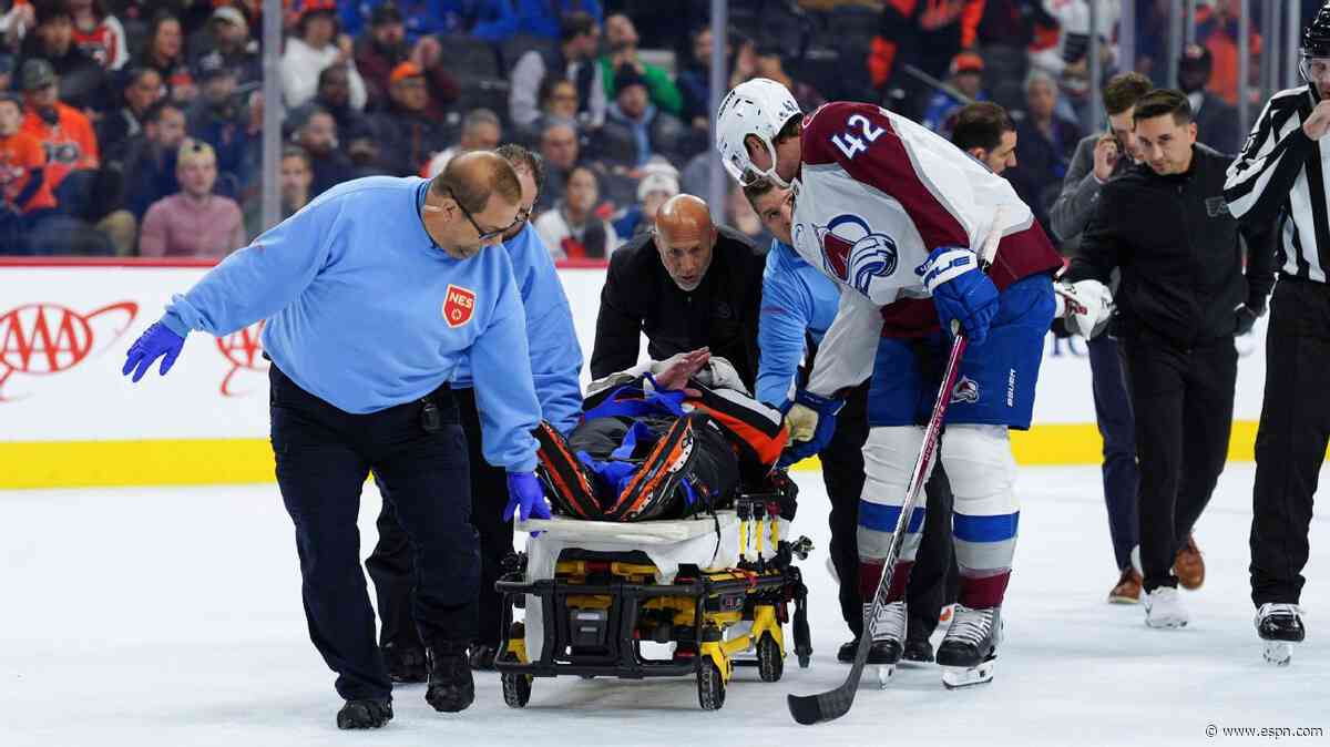 NHL ref Dunning back home after on-ice collision