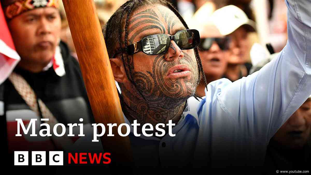 Thousands take part in Māori protests in New Zealand's capital | BBC News