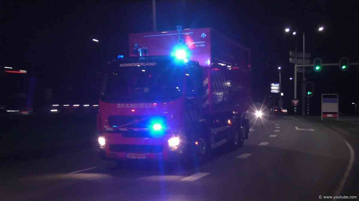 Brandweer en OVDG met Spoed naar Zeer Grote Brand aan de Hoofdweg in Hoofddorp