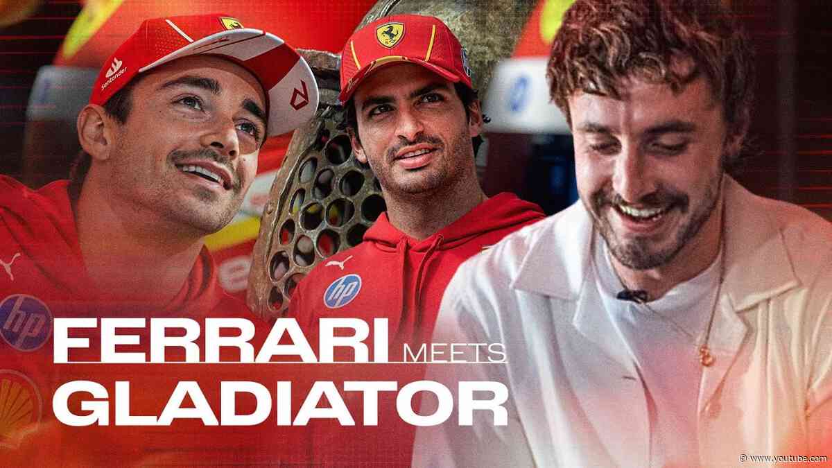 Ferrari Meets Gladiator | Sainz and Leclerc Challenges with Paul Mescal ⚔️