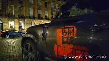 Eco-zealots vandalise 20 cars and leave bizarre message on upmarket street in Edinburgh