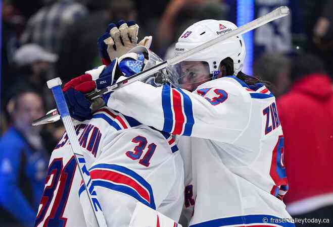 Zibanejad puts up two points as New York Rangers top Vancouver Canucks 4-3