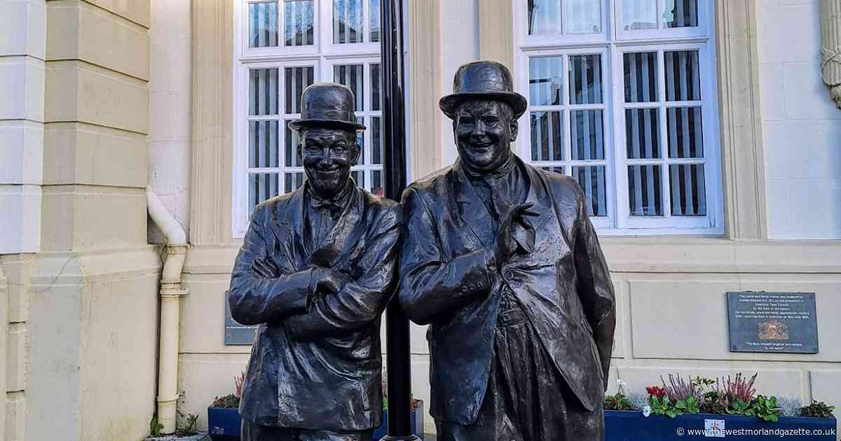 Iconic Stan and Ollie statue given clean ahead of major festival