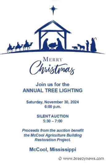 Christmas Tree Lighting in McCool Set for November 30