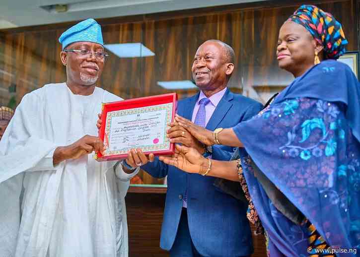 Aiyedatiwa thanks Tinubu, INEC after receiving certificate of return