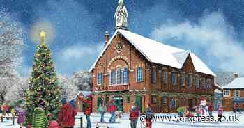 Easingwold Town Hall depicted in shop's special Christmas card