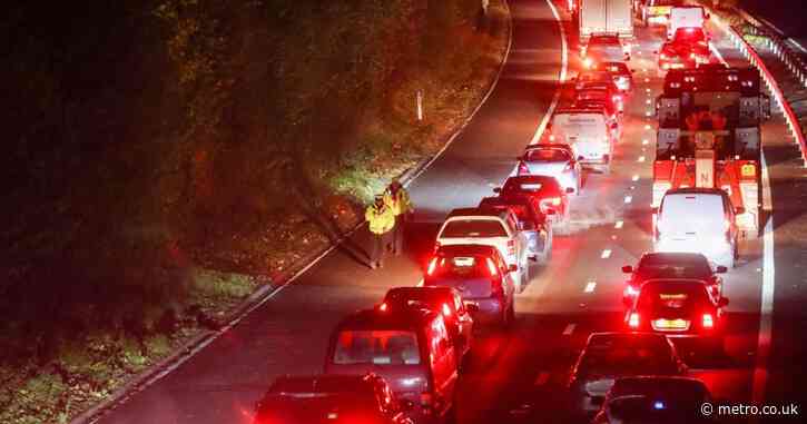 Drivers stuck in freezing cold cars overnight after motorway blocked by serious crash