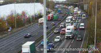 Lane closed and delays on M606 due to crash