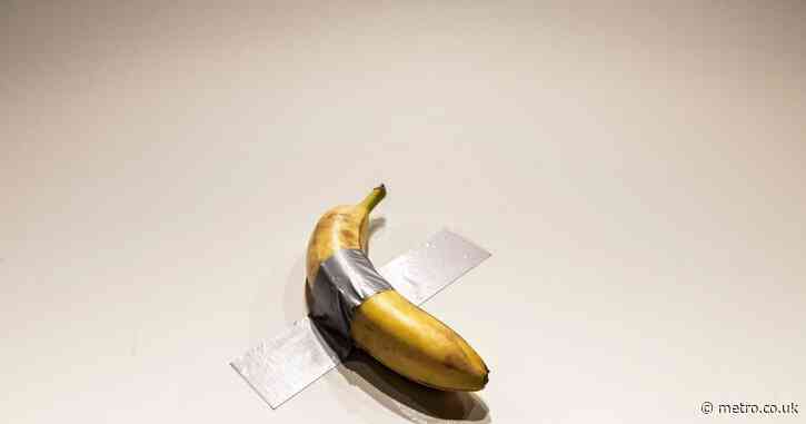 Banana taped to a wall sells for £6,200,000 at auction