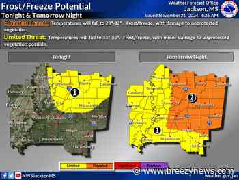 Increasingly Colder Temps Forecast Through Friday