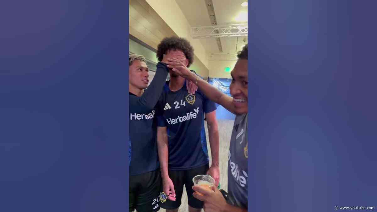 LA Galaxy Players get a Surprise Visit from Puppies #LAGalaxy #MLS