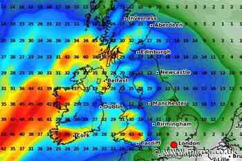 New storm maps turn orange as horror snow and freezing rain to engulf Britain in days