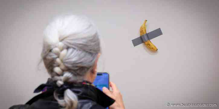 A crypto investor just bought the duct-taped banana art for 6 times its estimate