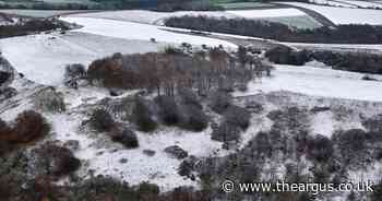 Photographs show snow covered Sussex