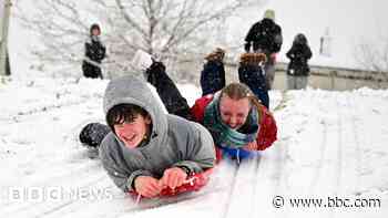 Snow and ice shut schools as Storm Bert looms