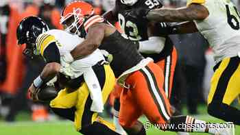 Browns' Myles Garrett dominates Steelers with three first-half sacks after demanding T.J. Watt apology