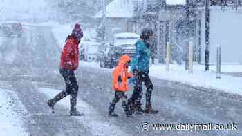 Britons are bracing for Storm Bert! Met Office issues AMBER warning for snow in coming hours with up to 40cm set to fall - as UK weather map reveals areas set to be worst hit