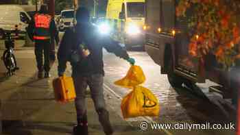 Homes are evacuated as 'radioactive' rubbish is found by horrified workers clearing out hoarders' home 100 yards from primary school