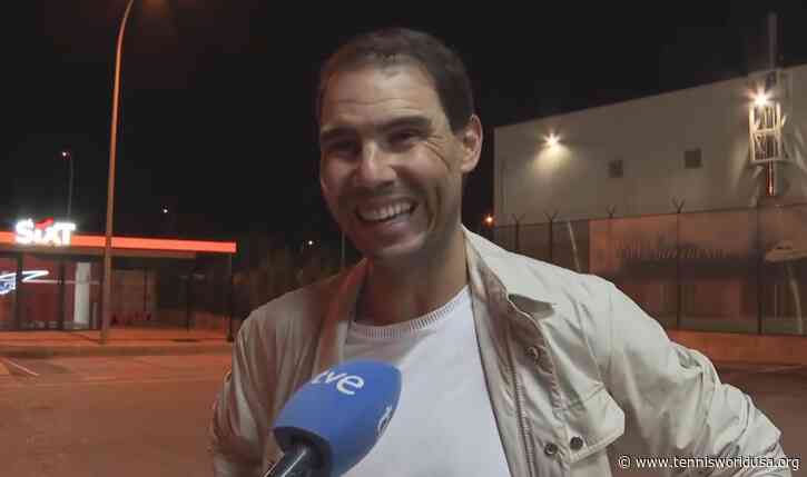 Watch: Rafael Nadal returns home and smiles: 'I'm retired'