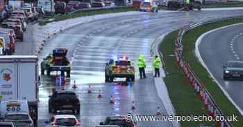 M62 traffic chaos after ice on motorway causes crash