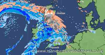 Met Office weather maps show 340-mile stretch of UK to be hit with wall of snow and hail