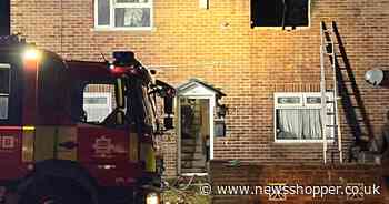 Three people escape house fire caused by unattended candle in Erith