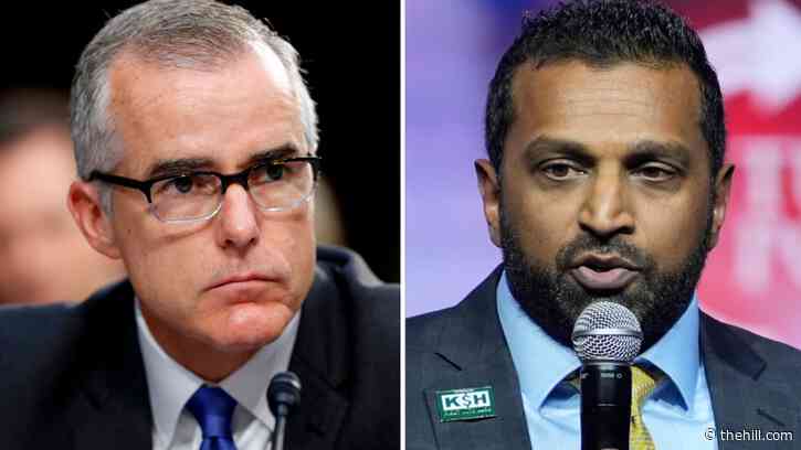 McCabe: No part of FBI mission would be safe with Kash Patel in leadership spot