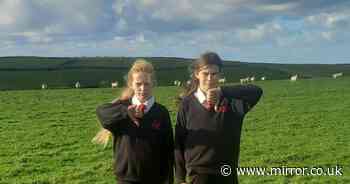 School suspends sisters for taking part in protest then 'dumps them at wrong farm'