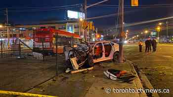 3 charged in connection with collision between TTC bus and stolen BMW that injured 9