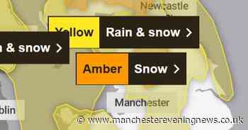 Met Office issue rare amber snow alert for northern England as people urged 'not to drive'