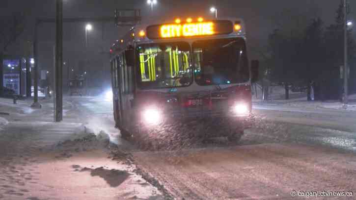 Calgary activates transit detours amid snowfall warning