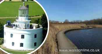 Three miles from Cardiff city centre you can walk through countryside and coastline to an amazing lighthouse with a bar