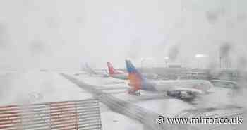 Newcastle Airport chaos with passengers 'stranded on flight for hours' as Storm Bert hits