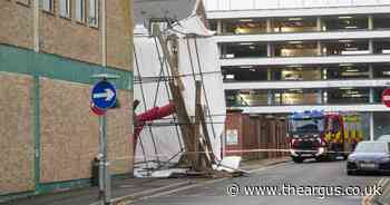 Storm Bert causes chaos as scaffolding on busy road collapses