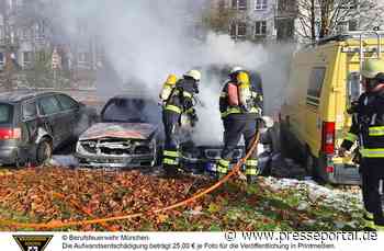 FW-M: Drei Pkw in Brand (Sendling-Westpark)