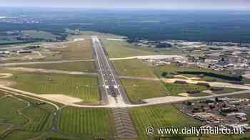 Fleet of drones is spotted over major US airbase in Britain where they are building facilities to house nuclear weapons