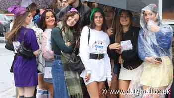 Be off with you Bert! Boozy students descend on the streets for 18-venue Otley Run pub crawl as youngsters in fancy dress are undeterred by storm battering Britain