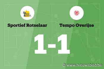 Rotselaar en Tempo Overijse eindigt op 1-1