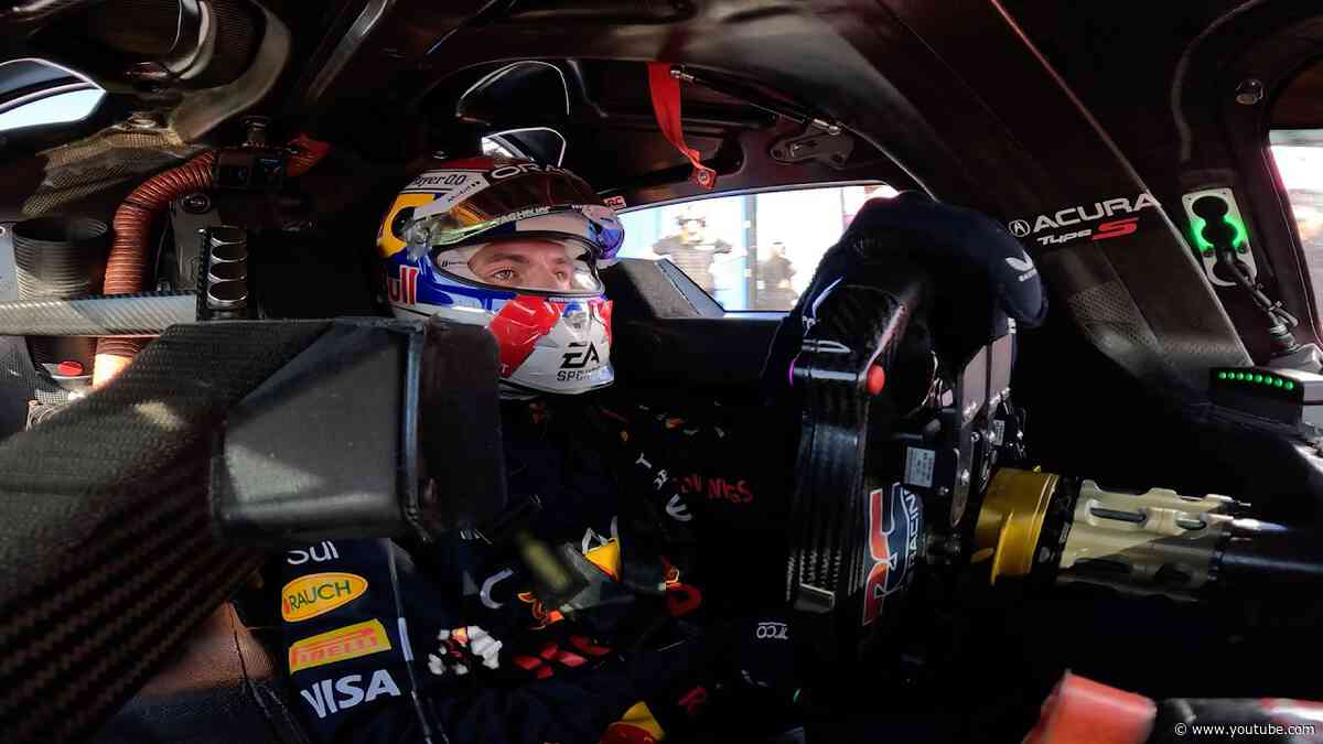 Max Verstappen driving the Acura ARX-06 in Las Vegas