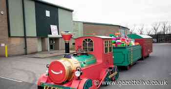 Full steam ahead as life-size toy train delivers sought after gifts for Teesside children