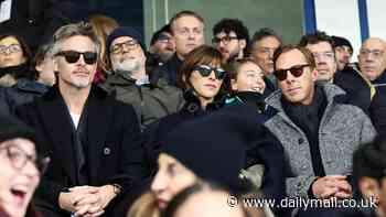 Benedict Cumberbatch cosies up to wife Sophie Hunter as they join Chris Pine for football match in Italy