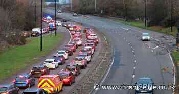 Two children taken to hospital after crash on Newcastle Central Motorway