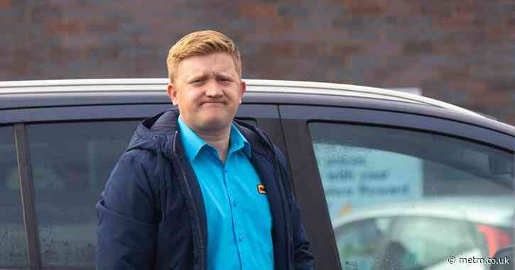 On edge Chesney loses it in Coronation Street – then a van drives right at him