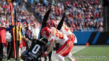 Panthers rookie Ja'Tavion Sanders carted off following scary injury vs. Chiefs