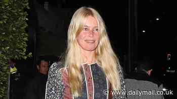 Claudia Schiffer wows in hippie chic dress as she enjoys date night with husband Matthew Vaughn