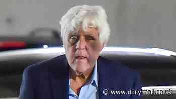 Jay Leno back in Burbank, California as former Tonight Show host nurses injuries from fall down hill