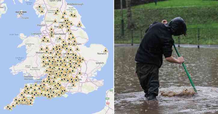 Map shows where 361 flood warning are in place across UK today