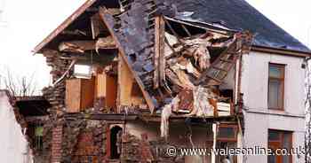 House in Welsh village collapses during Storm Bert as pictures show scale of damage