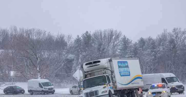 Map shows where 6ft of snow could fall across 13 US states in days