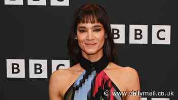 Sofia Boutella looks effortlessly chic as she joins male castmates Connor Swindells and Jack O'Connell for screening of BBC's SAS Rogue Heroes series two